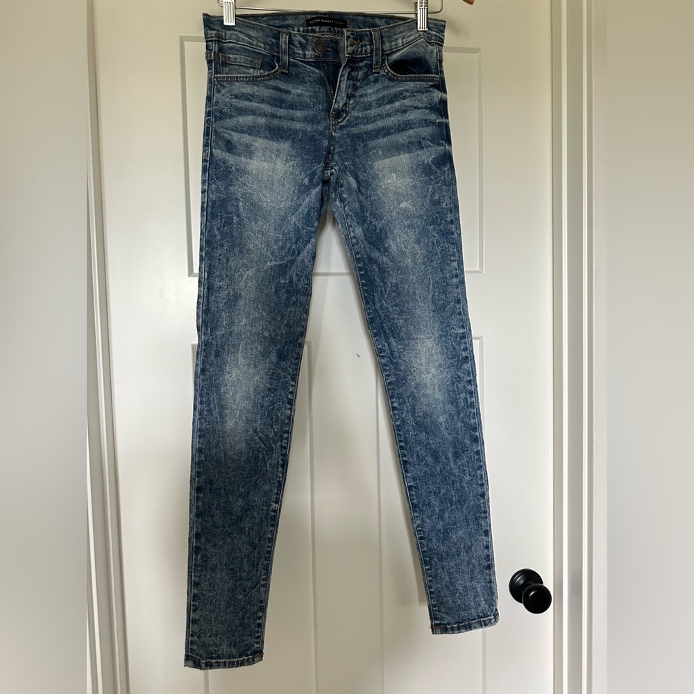 Flying monkey acid wash jeans- platinum